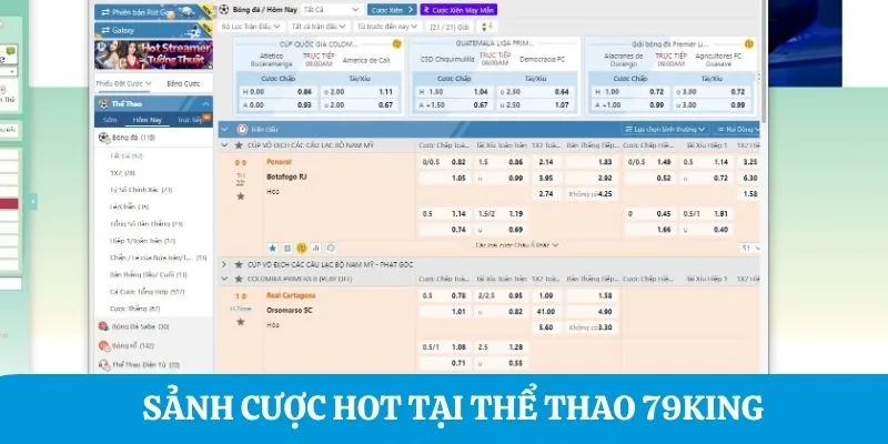 Sảnh cược hot tại thể thao 79King